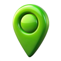Glossy Location Pin Icon Shiny Navigator Symbol 3D Render png