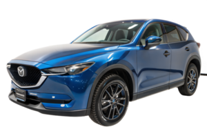 Front View of a Shiny Mazda CX5 Crossover SUV Parked png