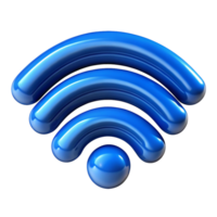 Glossy Wi-Fi Symbol Circular Signal with Three Arcs png