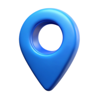 Shiny Pointer Icon 3D Rendering of Location Pin, png