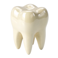 Single molar tooth model with smooth surface and detailed png