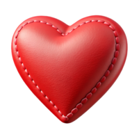 Padded Heart Shape with Seam Red Stitched Plush Toy png