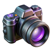 Digital Camera, Close Up Shot with Lens and Buttons, Modern Style Render png