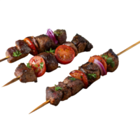 Grilled Meat Skewers with Tomatoes png