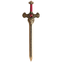 Decorative Sword With King Emblem On Blade On A Transparent Background png