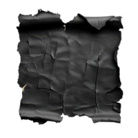 Torn black paper texture against a clean transparent background showcasing unique patterns and irregular edges, ripped black paper isolated transparent background png