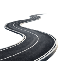 A winding curvy road disappearing into a serene transparent landscape with a vibrant hue in the background during daylight, lcd monitor isolated on transparent tranparent background png
