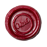 Wax seal featuring the word confidential, perfect for documents and letters in a classic style, Wax Seal with Confidential Word Isolated png