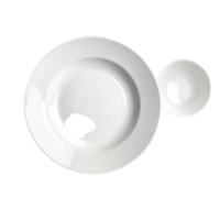 transparent dinner plate and small bowl arranged elegantly on a simple transparent background for dining display, transparent plate and bowl on transparent background png