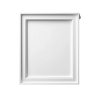 Modern minimalist transparent picture frame against a plain wall, showcasing simplicity and elegance in decor, modern minimalist simple transparent picture frame, file of isolated object on png