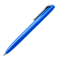 A typical blue ball pen isolated on a transparent background perfect for writing notes and signing documents, typical blue ball pen isolated on transparent background png