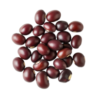 A closeup view of a group of adzuki beans isolated on a clean transparent background, Group of adzuki beans isolated png