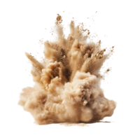 Desert sand explosion creating a dramatic pile against a transparent background, pile desert sand explosion on transparent backgroundfile png