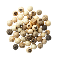 A variety of transparent peppercorns displayed on a clean transparent background highlighting their unique textures and shapes, transparent peppercorn isolated on transparent background png