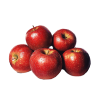 Fresh red apples stacked on a light surface showcasing their vibrant color and texture, Red apples isolated png