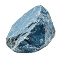 A stunning blue transparent transparent stone on a clean transparent background highlights its beauty, Blue color stone on a transparent background. Stone transparent background png
