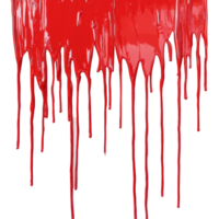 Dripping red paint creates a striking contrast on a clean transparent surface in a modern art setting, red paint dripping on transparent background png