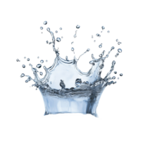 Captivating water splash creating dynamic droplets against a bright transparent background, splash isolated on transparent png
