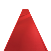 uma brilhante vermelho tapete enrolado Fora dentro uma imaculado meio Ambiente fundição uma suave sombra dentro luz do dia, vermelho tapete, Arquivo do isolado objeto com sombra em transparente fundo png