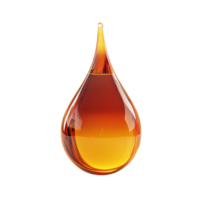A single oil droplet captured against a pristine transparent background showcasing its smooth, reflective surface, single oil droplet,isolated transparent background png