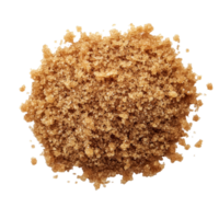 Brown sugar granules arranged on a transparent background showcasing its rich texture and color, brown sugar on transparent background png
