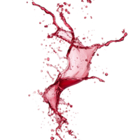 Elegant splash of red wine captured against a pristine transparent background showcasing dynamic movement and rich color, red wine splash isolated on transparent background png