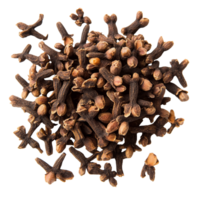 Dried cloves arranged on a transparent background showcasing their natural texture and distinct aroma for culinary use, Dry cloves on transparent background png