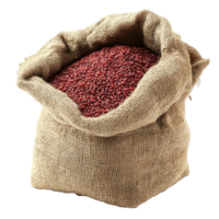 A sack of nutritious rice berry on a transparent background ideal for healthy eating and meal preparation, Rice Berry in sack on transparent background png