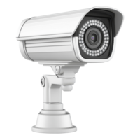 Transparent image of a modern security camera designed for surveillance and monitoring in various environments, Security Camera transparent background Isolated Surveillance png