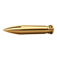 A detailed view of a speeding bullet in side profile isolated against a transparent background, Speeding Bullet Side View Isolated on transparent background png