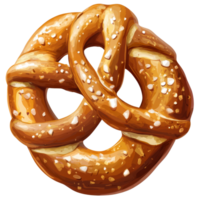 Deliciously twisted pretzel topped with salt and a hint of sparkle in a bright kitchen setting, Delicious pretzel image with a transparent background or transparent background, with a precise png