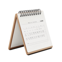 Table calendar design on a transparent background featuring a clear, organized monthly layout with spiral binding, table calendar 2025 may isolated on transparent background png