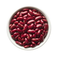 Red beans displayed in a bowl on a pristine transparent background perfect for culinary presentations and healthy meals, red beans in a bowl isolated on transparent background png
