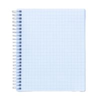 Blank squared paper notepad resting on a light surface, perfect for writing and drawing activities, blank squared paper sheets or notepad pages on transparent backgroundfile png