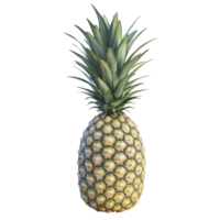 Fresh ripe pineapple isolated on a clean background, showcasing its vibrant color and texture in natural light, Single ripe pineapple isolated png