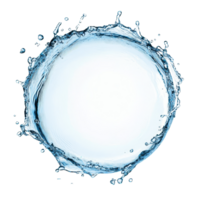 A stunning water splash creating a perfect circular shape against a transparent background, Water splash forming a circle isolated png