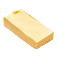 Freshly cut stick of butter isolated on a clean transparent background for culinary use and recipes, Stick of butter, cut, isolated on transparent background png