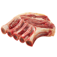 Isolated raw beef entrecote bone ready for culinary preparation and grilling in a kitchen setting, Isolated raw beef entrecote bone png