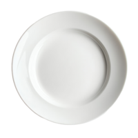 transparent ceramic plate on a plain background, ideal for highlighting culinary dishes or elegant table setups, empty transparent ceramic plate on transparent background png