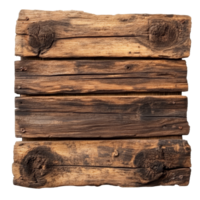 Old brown wooden boards with weathered texture set against a blank transparent background for creative display, old brown wooden boards and blank transparent on transparent background png
