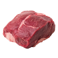 Fresh isolated raw beef loin cut, showcasing its rich red color and marbled texture, ideal for cooking, Isolated raw beef loin meat part png
