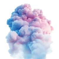 Soft blue and pink clouds gently swirling together against a clean transparent background, creating a serene atmosphere, Soft Blue and Pink Clouds, Isolated on transparent background png