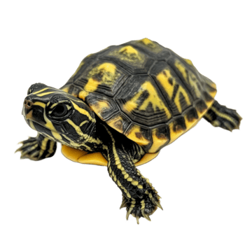 en färgrik sköldpadda vilar på en rena transparent bakgrund med invecklad skal mönster och en nyfiken uttryck, sköldpadda på transparent bakgrund png