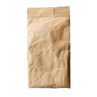 Simple paper packet resting on a transparent background, illustrating minimalism and packaging design concepts, paper packet on a transparent background png