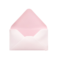 A pink open envelope reveals a delicate card surrounded by dainty flowers on a light background, Pink open envelope with card png
