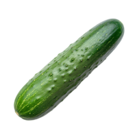 Fresh cucumber isolated on a clean transparent background showcasing its vibrant green color and refreshing texture, sliced cucumber isolated on transparent background png