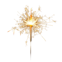 A vivid sparkler light display illuminating the night sky during a festive celebration, Bright Sparkler Light Display, file of isolated object on transparent background png