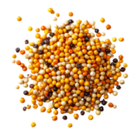Variety of colorful peppercorns on a clean transparent background for culinary use and spice exploration, pepper corn on transparent background png