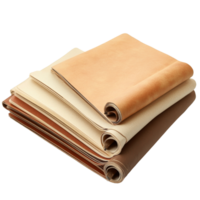 Rolled paper notebooks arranged neatly for office work on a clean transparent surface in a professional setting, Rolled paper notebooks for office work on transparent backgroundfile png