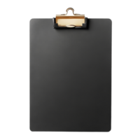 Black clipboard with a metallic clip ideal for organizing papers and tasks in various settings, Brown clipboard with clip at the top for papers png